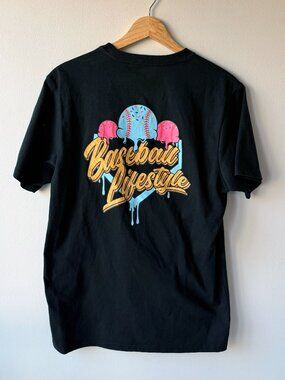 Baseball Lifestyle 101 BL101 Ice Cream Drip T-Shirt - Small